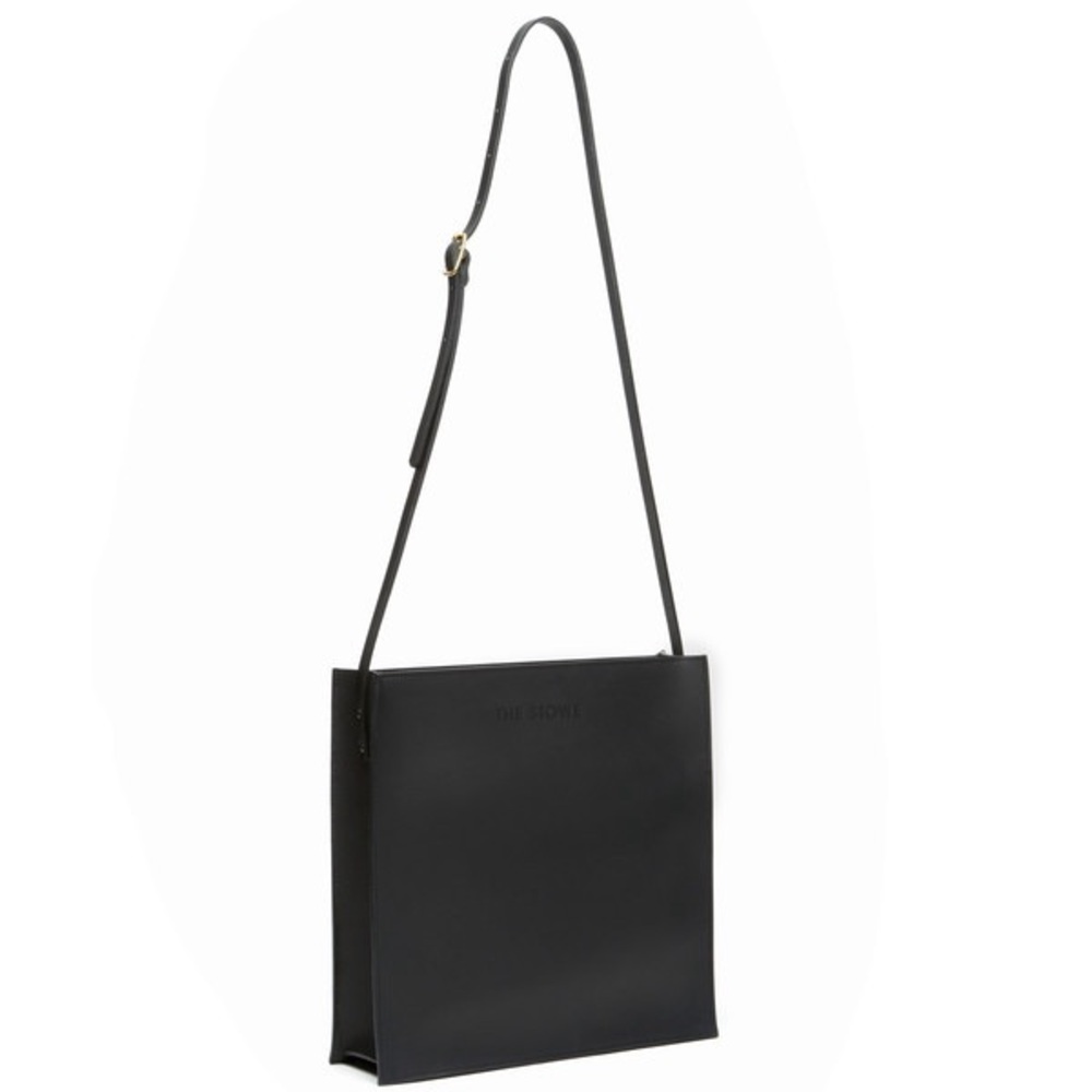 The Stowe Rare Large Charlotte Bag Purse Crossbody Black Leather EUC Discontinue